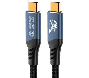 PremiumCord USB4 Ver. 2.0 80Gbps 240W 1,2m / Kabel USB4 / Thunderbolt 3/4