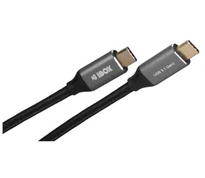 I-BOX černá / Kabel USB-C 3.2 Gen 2 (M) - USB-C 3.2 Gen 2 (M) / 1 m