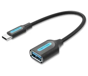 Vention USB-C na USB-A OTG kabel černá / Kabel USB / USB 3.2 Gen 1 / 5 Gbit/s / 0.15 m