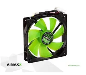 AIMAXX eNVicooler 12 LED GreenWing / Ventilátor / 120 mm / 1200 RPM / 12,6 dB / 52 CFM / 3pin / zelené LED