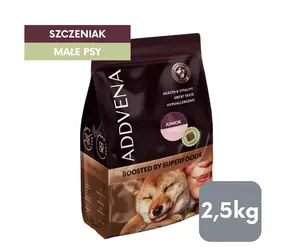 ADDVENA Boosted by Superfoods Junior Small Beef 2,5 kg / Granule pro psy / junior / malá plemena / hovězí / bezobilné