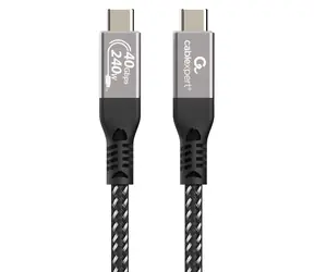 Gembird CCBP-USB4-CMCM240-0.3M černá / Kabel USB-C na USB-C / USB4 Gen 3x2 / 40 Gbps / 240 W / 0,3 m
