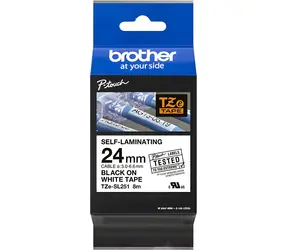Brother TZE-SL251 bílá / Samolaminovací páska / 24 mm / 8 m