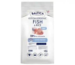 BALTICA Nutraceutic Hypoallergenic Light M 12 kg / Kompletní krmivo pro psy / Ryby s rýží / hypoalergenní