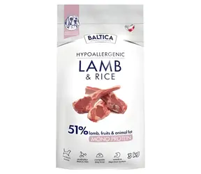 Baltica Nutraceutic Hypoallergenic M 3 kg / Kompletní krmivo pro psy / hypoalergenní / střední plemena / jehněčí a rýže