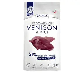 BALTICA Nutraceutic Hypoallergenic Adult Venison / Granule pro psy / střední plemena (10–25 kg) / zvěřina s rýží