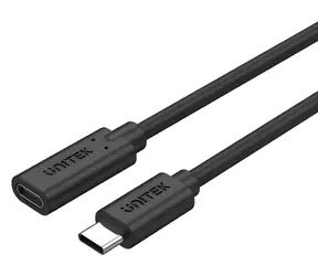 Unitek C14086BK černá / Prodlužovací kabel USB-C / USB 3.2 Gen 2 / 10 Gbit/s / 0,5 m / 100 W