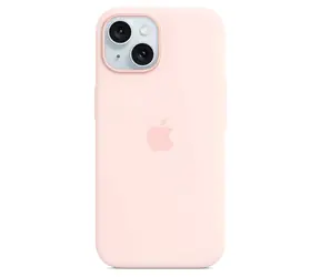 Apple iPhone 15 Silikonový kryt s MagSafe světle růžová / Pouzdro / Silikon