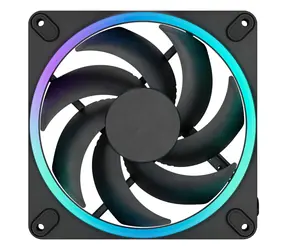 Fractal Design Momentum 14 RGB černá / Univerzální ventilátor / 140 mm / 350–1800 RPM / 28 dB / ARGB / 4-pin PWM