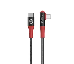 MicroConnect Safe Charge Angled USB-C / Lomený nabíjecí kabel / USB-C - USB-C