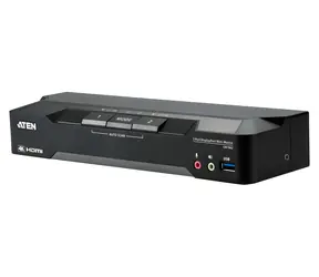 ATEN 2-Port 4K DisplayPort Dual černá / KVM přepínač / 2× PC / Dual-head / 4K / USB
