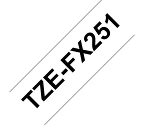 Brother TZE-FX251 bílá/černá / Páska pro tiskárnu štítků / flexibilní / laminovaná / 24 mm / 8 m