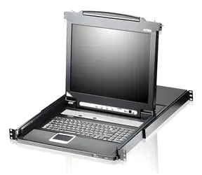 ATEN 8-Port LCD KVMP černá - ES layout / KVM switch / 17" / USB / 1U rack