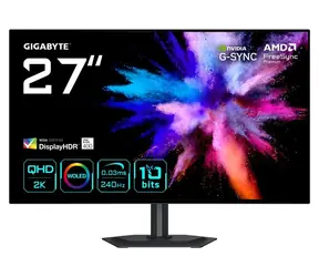 27" GIGABYTE GO27Q24G černá / Monitor / OLED / 2560x1440 / 240Hz / 0,03ms / 2x HDMI + DP + USB-C / VESA