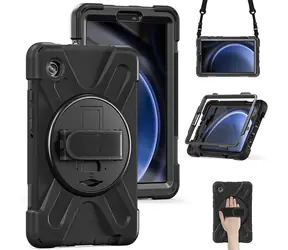 eSTUFF Galaxy Tab A9 Austin Defender černá / Pouzdro / pro Samsung Galaxy Tab A9 / polykarbonát / s ramenním popruhem