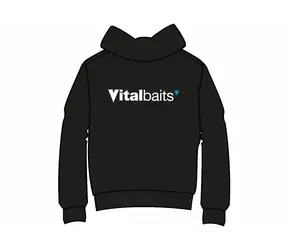Vitalbaits Hoody modrá XXL / Mikina s kapucí / 70 % bavlna 30 % polyester