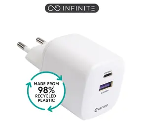 eSTUFF INFINITE GRS bílá / Nabíječka / USB-C + USB-A / 67 W
