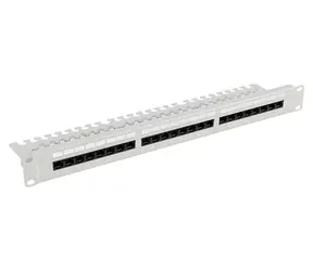Lanberg 19" 24 portů / Patch panel / 1U / CAT5E / UTP / s organizérem