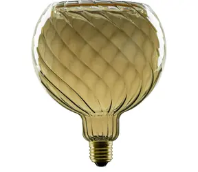 SEGULA LED Globe 150 Floating Twisted Smokey šedá / LED žárovka / E27 / 6W (23W) / 230 lm / 1 900 K / stmívatelné