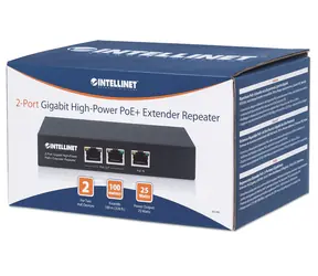 Intellinet PoE+ Extender 561266 / PoE+ extender / 2-port / 1000 Mbps / 100 m