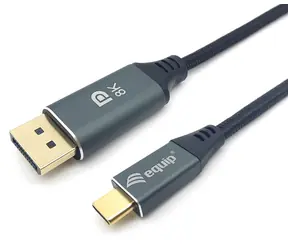Equip šedá / Adaptér USB-C na DisplayPort / DP 1.4 / 8K/60Hz / 2m