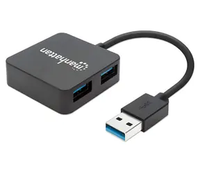 Manhattan USB 3.0 Hub černý / 4x USB / Bus Power
