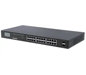 Intellinet 24-port Gigabit PoE+ 2x SFP / Switch / 24x 1 Gbps / PoE+ 370 W / Unmanaged / 19"