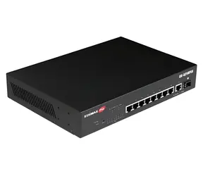 Edimax GS-5210PLG / 10-port Managed Switch / 10/100/1000 Mbps / 8× PoE+ (30W) / 100W budget / 1× SFP / 19" Rackmount