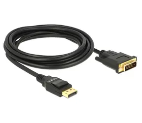 Delock Kabel DisplayPort 1.2a (M) - DVI 24+1 (M) 3 m černá