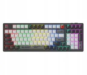 A4tech BLOODY WS98 šedá / Herní klávesnice / mechanická / bezdrátová / BLMS Red Plus / RGB / Bluetooth 5.1 / 2.4 GHz