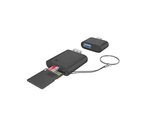 Icy Box černá / Čtečka paměťových karet 2v1 / USB-A & USB-C / SD, microSD / USB 3.2 Gen 1 / 170 MB/s