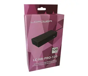 LC POWER LC-NB-PRO-120 / Napájecí adaptér pro notebook / 120 W / 18,5–20 V / 110–240 V