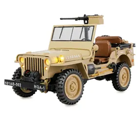 AMEWI RC auto Jeep Willys MB Scale Crawler písková / 1:14 / věk 14+ / RTR / 4WD / 2.4GHz