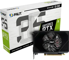Palit GeForce RTX 3050 StormX 6GB / Grafická karta / 1042-1470 MHz / 6GB GDDR6 / 96-bit / 1x DVI + 1x HDMI + 1x DP / 70W