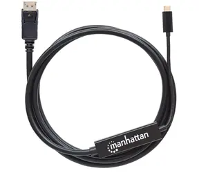Manhattan USB-C na DisplayPort 2 m černá / Adaptérový kabel / 3840 × 2160 px / 60 Hz / DP Alt Mode / Thunderbolt 3