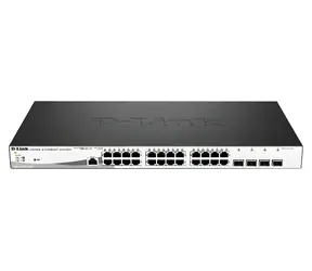 D-Link DGS-1210-28MP / 28-port Gigabit PoE Smart Switch / 24x PoE gigabit RJ45 / 4x SFP / PoE budget 370 W