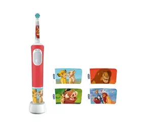 Oral-B Vitality Pro D103 Kids Lion King červená / Elektrický dětský zubní kartáček / oscilační / od 3 let