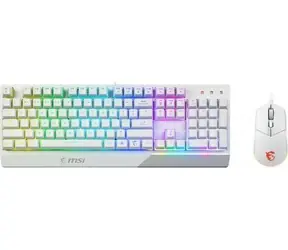 MSI Vigor GK30 COMBO bílá / Herní drátový set / RGB podsvícení / USB / US layout