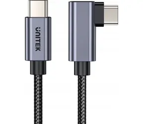 Unitek Kabel USB-C 90° / Nabíjecí kabel / USB-C - USB-C / PD 100W / 5 m