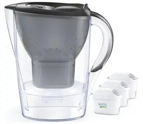 Brita Marella grafitová + 3 filtry / Filtrační konvice na vodu / 2,4 l / filtr: Maxtra Pro Pure Performance