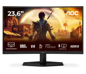 23.6" AOC C24G42E černá / Monitor / VA / Full HD / 180 Hz / 0,5 ms / 2x HDMI + DP / VESA / repro
