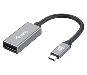 Equip USB-C -> DisplayPort 1.4 / Adaptér / 8K/30Hz / 0,15 m / černá, šedá