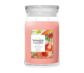 YANKEE CANDLE Vonná svíčka White Strawberry Bellini / Signature velká / 2 knoty / 60-90 h