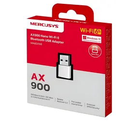 Mercusys MA60XHB / Wi-Fi 6 USB adaptér / AX900 / Dual-Band 2.4 + 5 GHz / Bluetooth / USB 2.0