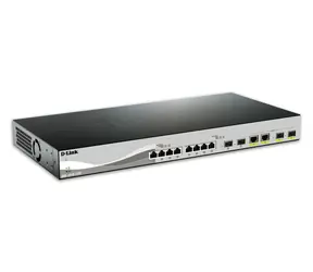 D-Link DXS-1210-12TC / Switch / 8x 10GbE RJ-45 / 2x 10GbE SFP+ / 2x Combo RJ45/SFP+ / L2 Managed / 240 Gbit/s