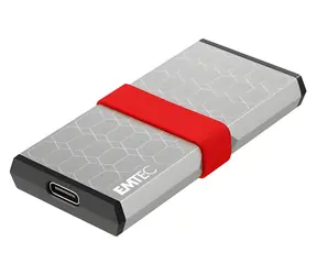 EMTEC X205 Mini SSD stříbrná / Přenosný SSD / 1TB / USB-C 3.2 Gen 2x2 / čtení: 1100 MB/s