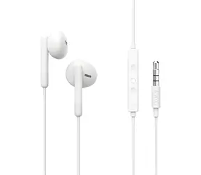 Hama Noble bílá / Sluchátka do uší / 3,5 mm jack / Mikrofon / 1,2 m
