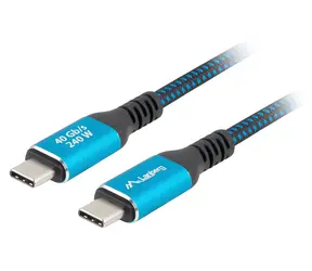 Lanberg USB-C 4.0 0.5m černá-modrá