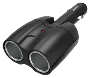 Hama dvojitý rozbočovač zapalovače cigaret / Zásuvkový rozbočovač / 2× 12V / 180° / 10 A