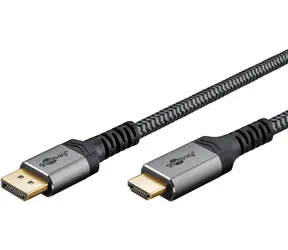 Goobay šedá / Kabel DisplayPort - HDMI / 1 m